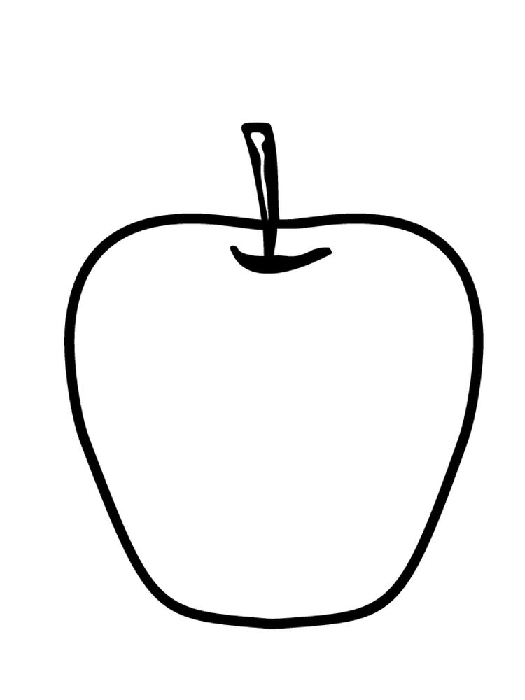 Apple Coloring Page Free Printable Download