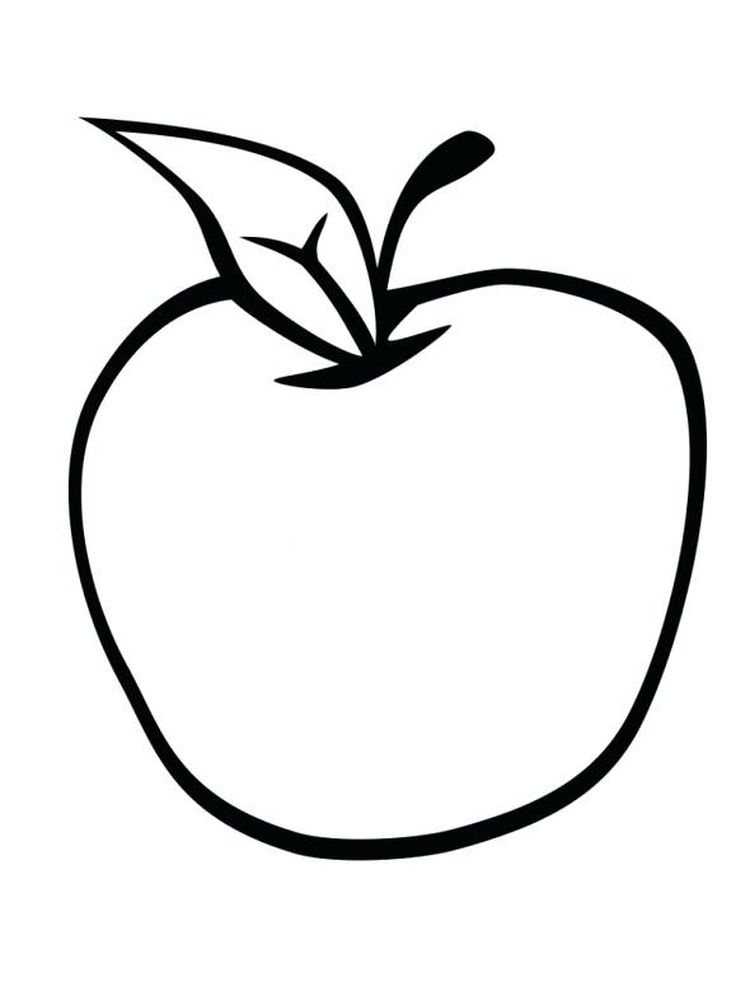 Apple Coloring Page Image Free