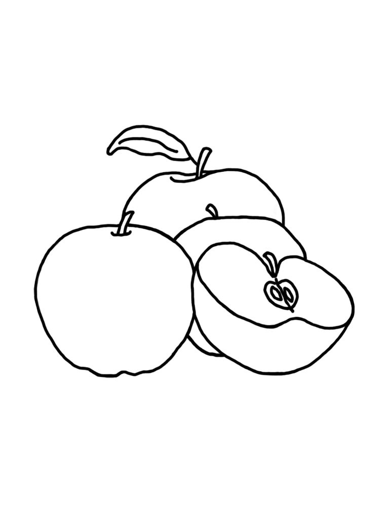Apple Coloring Pages For Preschoolers Free Pdf