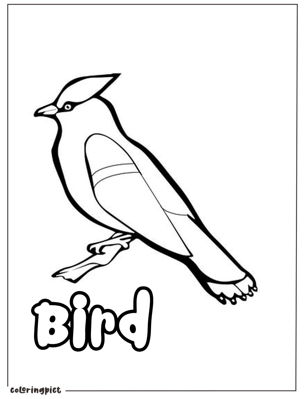 Fly High with Colorful Bird Coloring Page for Kids 3 Bird Coloring Page for Kids