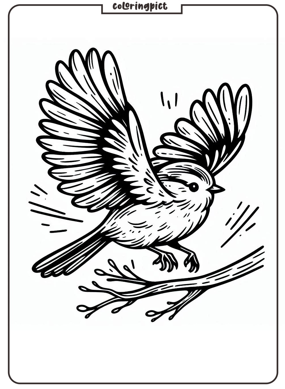 Fly High with Colorful Bird Coloring Page for Kids 5 Bird Coloring Pages