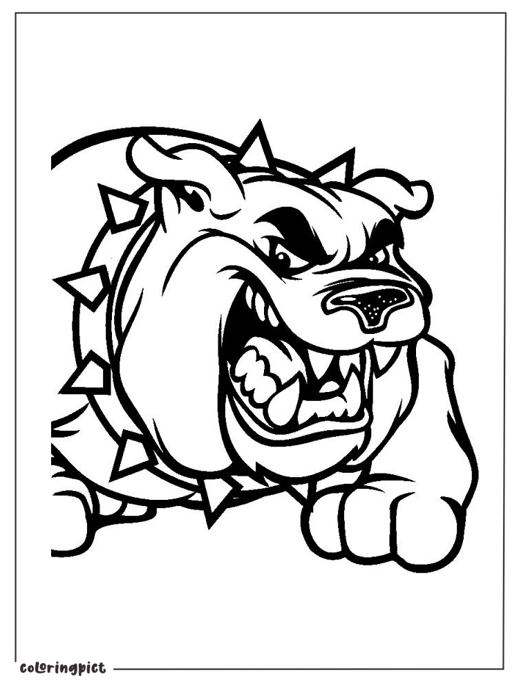 Get Ready to Color a Lovable Bulldog Face Coloring Pages 2 Bulldog Face Image coloring
