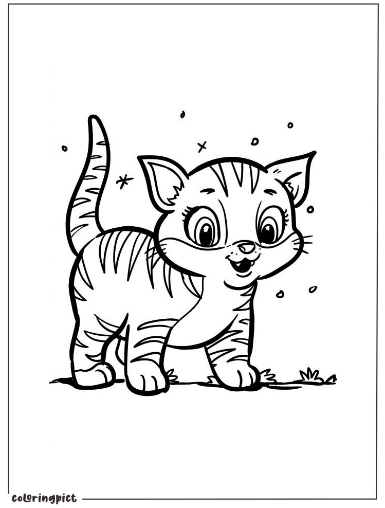Cat Coloring Pages for Kids