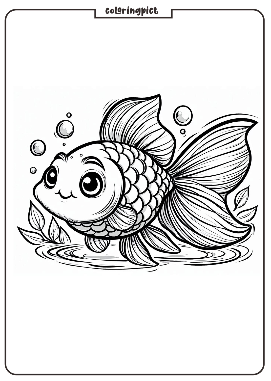 Coloring Pages Goldfish Printable