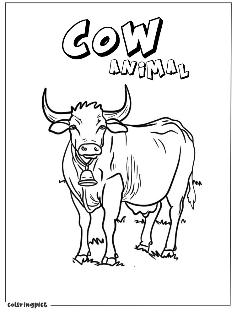 Say Hello to the Friendly Cow Coloring Pages 5 Download Cow Coloring Page for Kids