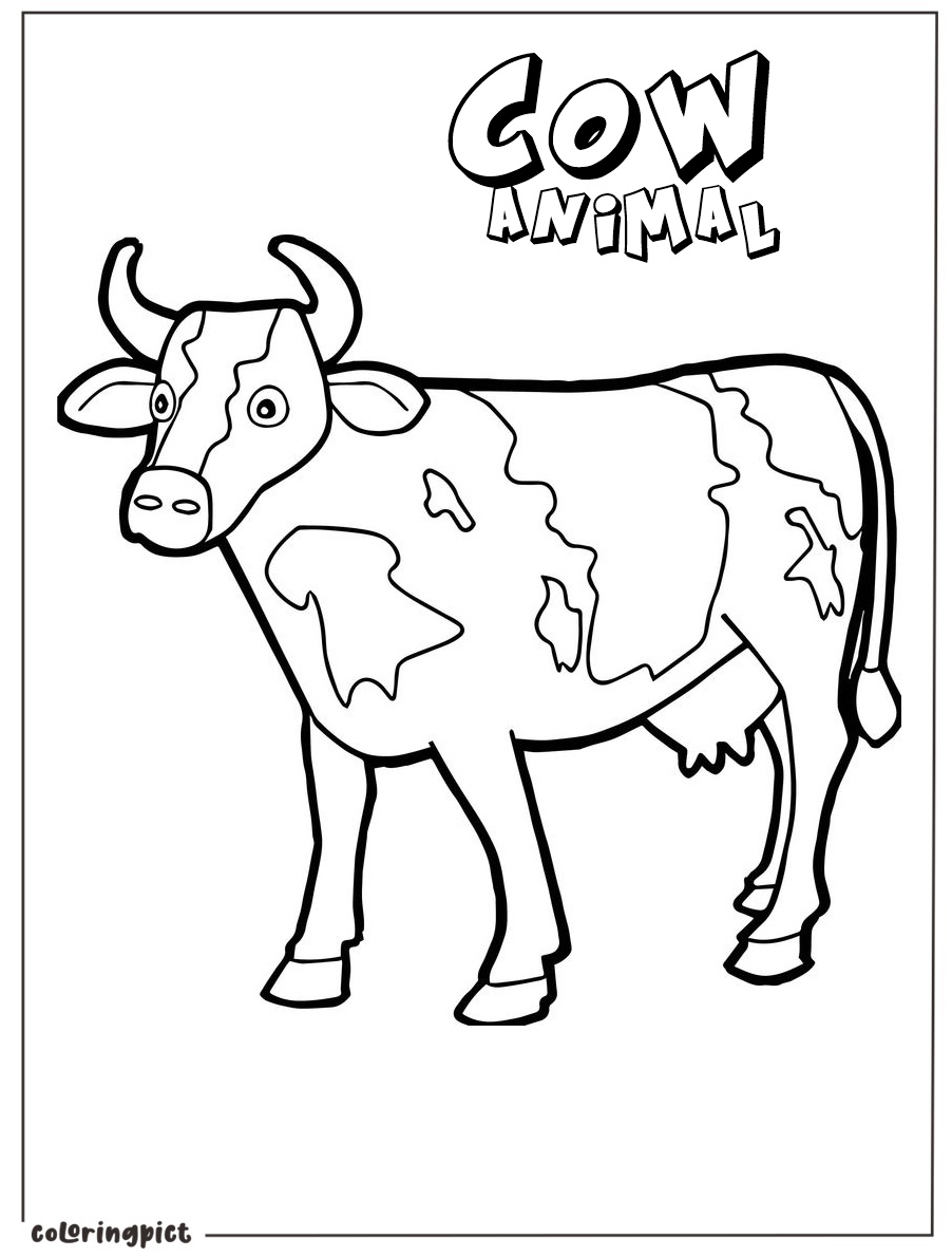 Say Hello to the Friendly Cow Coloring Pages 6 Download Free Cow Printable Coloring Pages