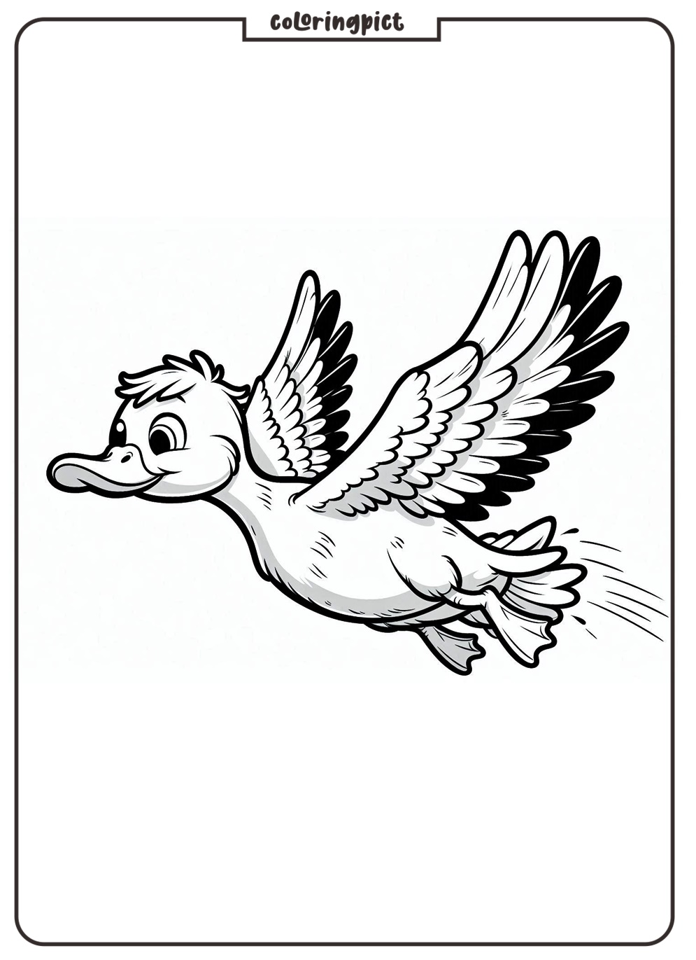 Ducks Are Flying Coloring Page
