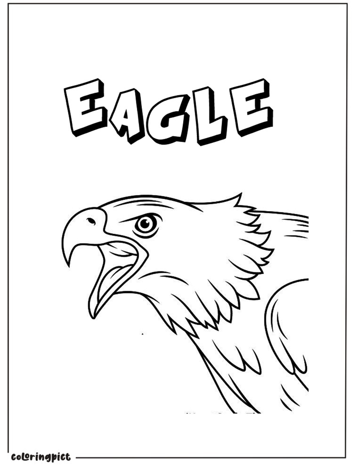 Eagle head coloring page