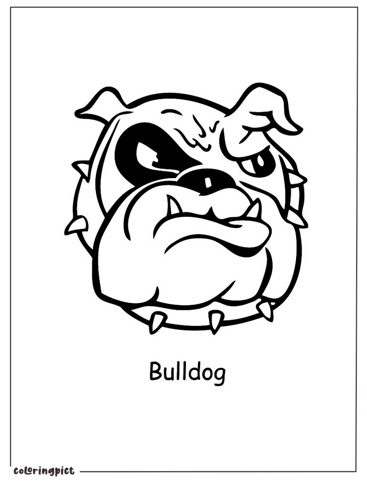 Get Ready to Color a Lovable Bulldog Face Coloring Pages 4 Face Bulldog Coloring Pages