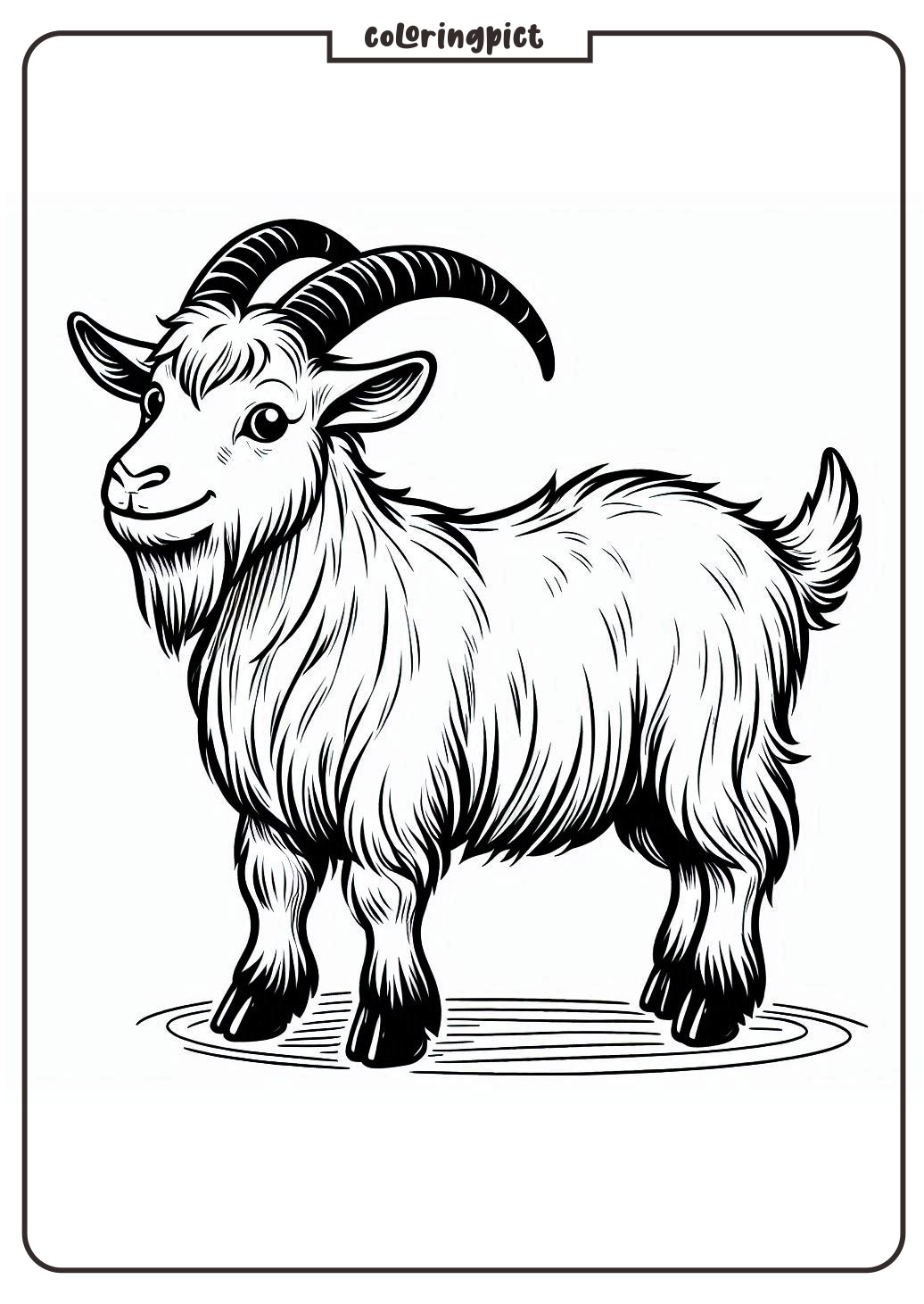 Goat Coloring Pages for Kids 5 Goat coloring page printable
