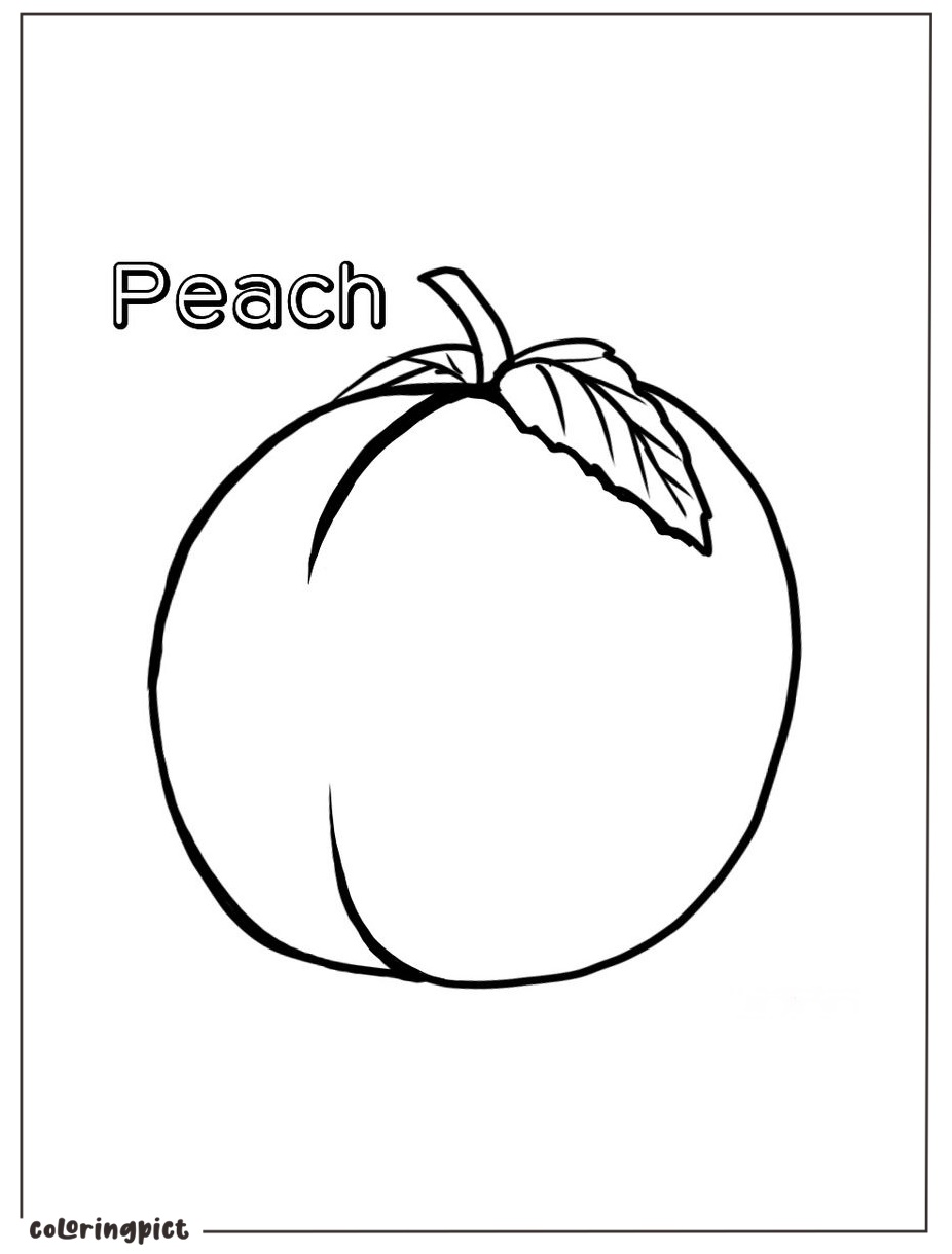 Bring the Sweetness of Peaches to Life with Color 4 Peach Coloring page