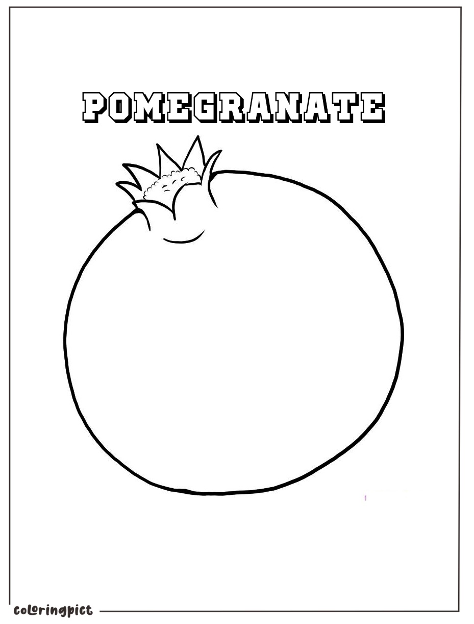 Printable pomegranate coloring pages