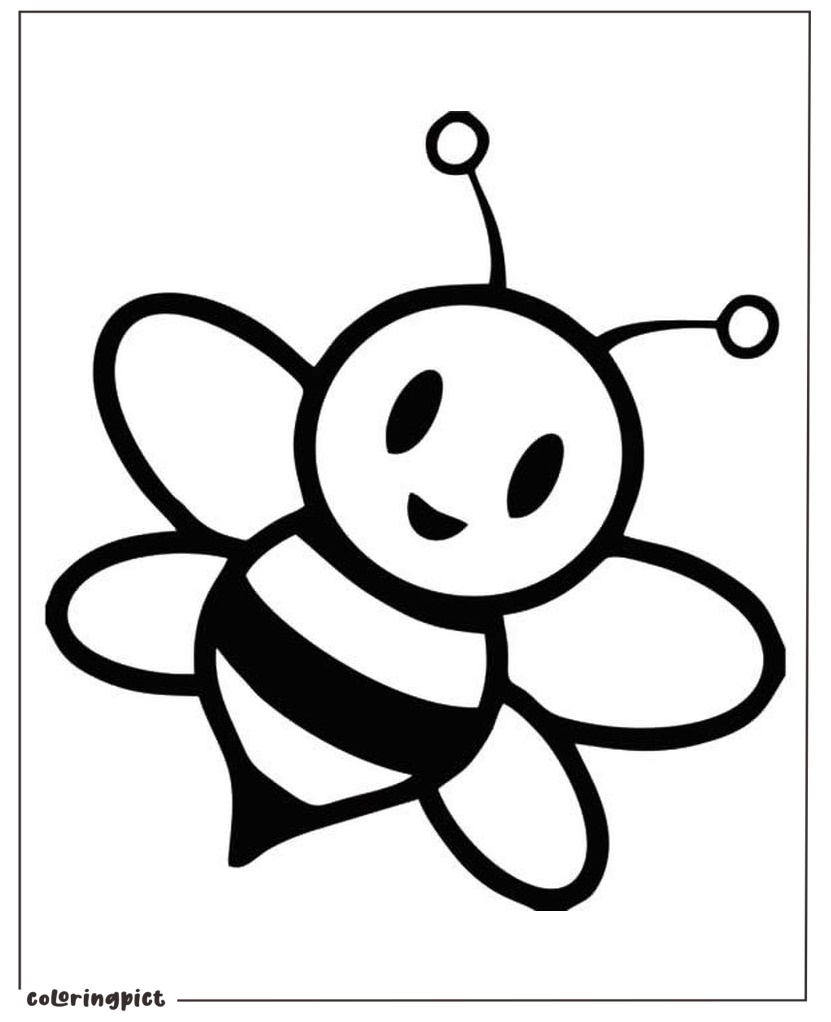 Meet the Busy Little Bee Coloring Page 2 bee coloring page for kids