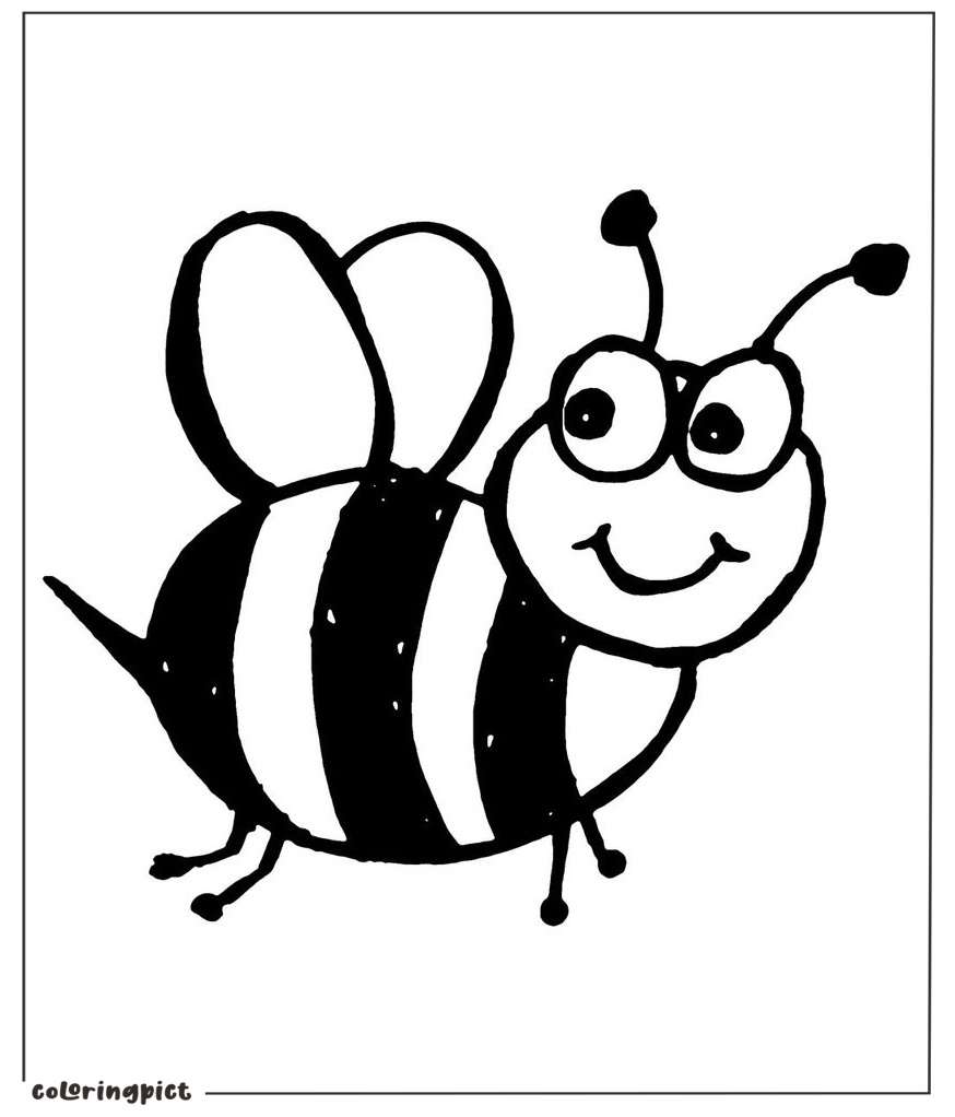 Meet the Busy Little Bee Coloring Page 6 bee colouring page free