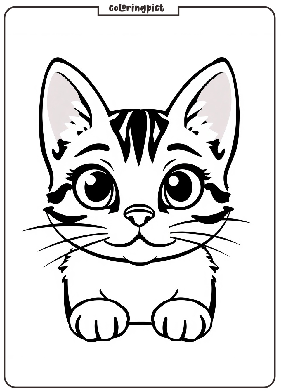 cute cat face coloring pages