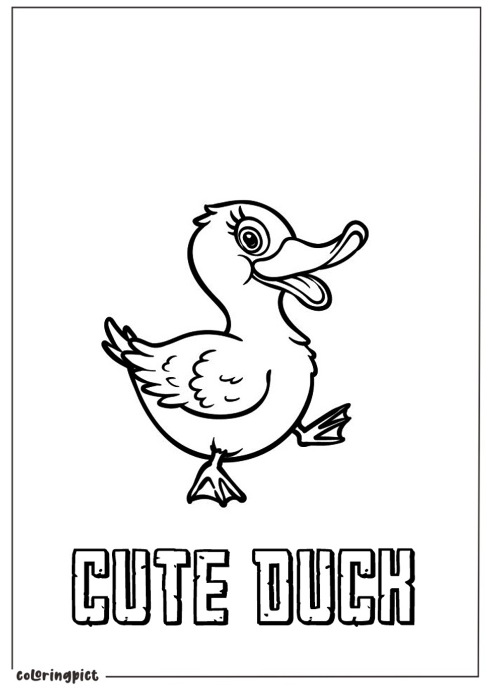 Welcome to the Cute Duckling Coloring Page for Kids 1 cute duckling coloring page for kids
