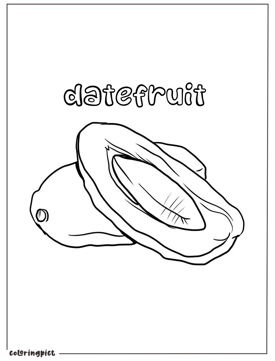 Sweet and Nutritious Fruit, Date Fruit Coloring Page 3 date fruit coloring page free pdf