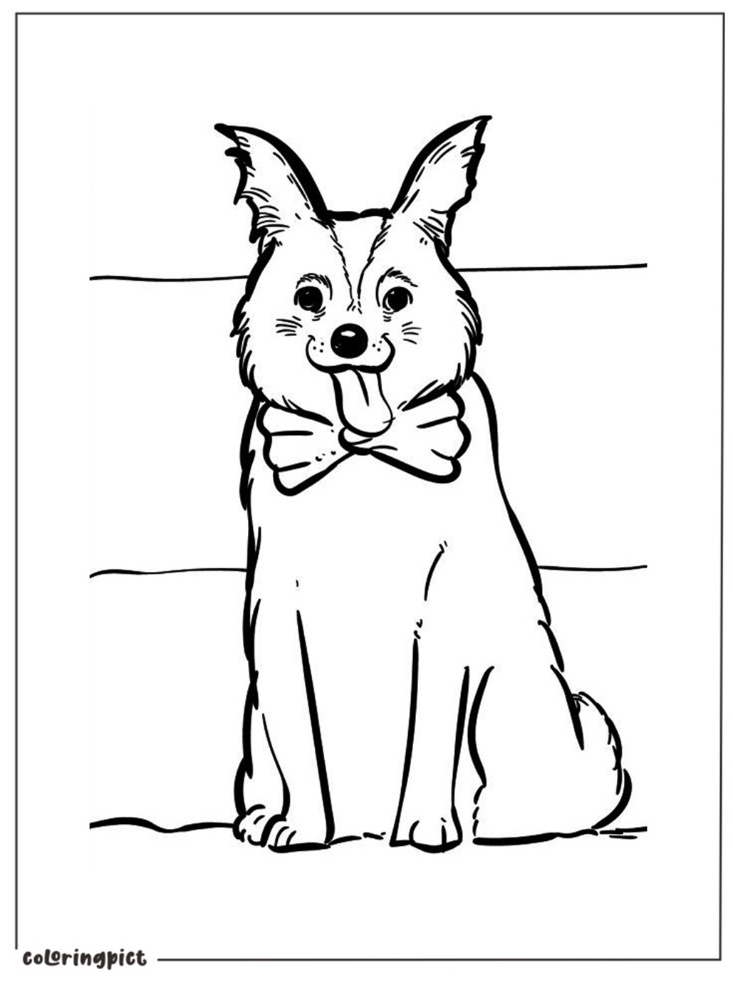 dog coloring page for kids