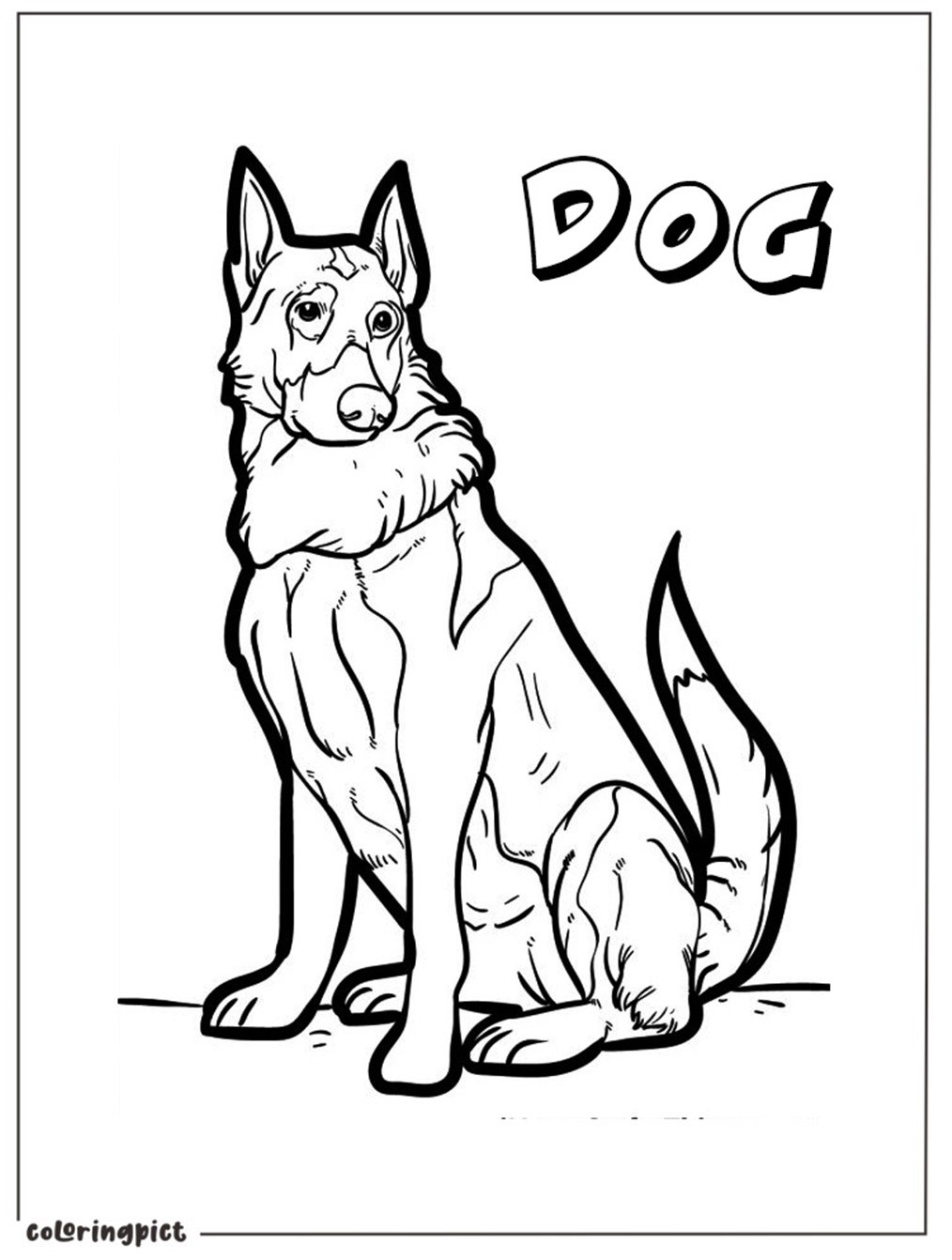dog coloring page picture