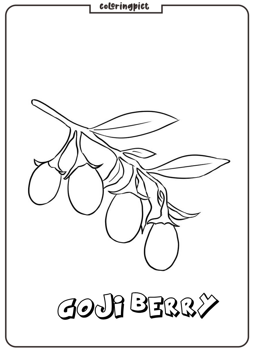 Gojiberry Coloring Page 3 easy goji berry coloring page printable