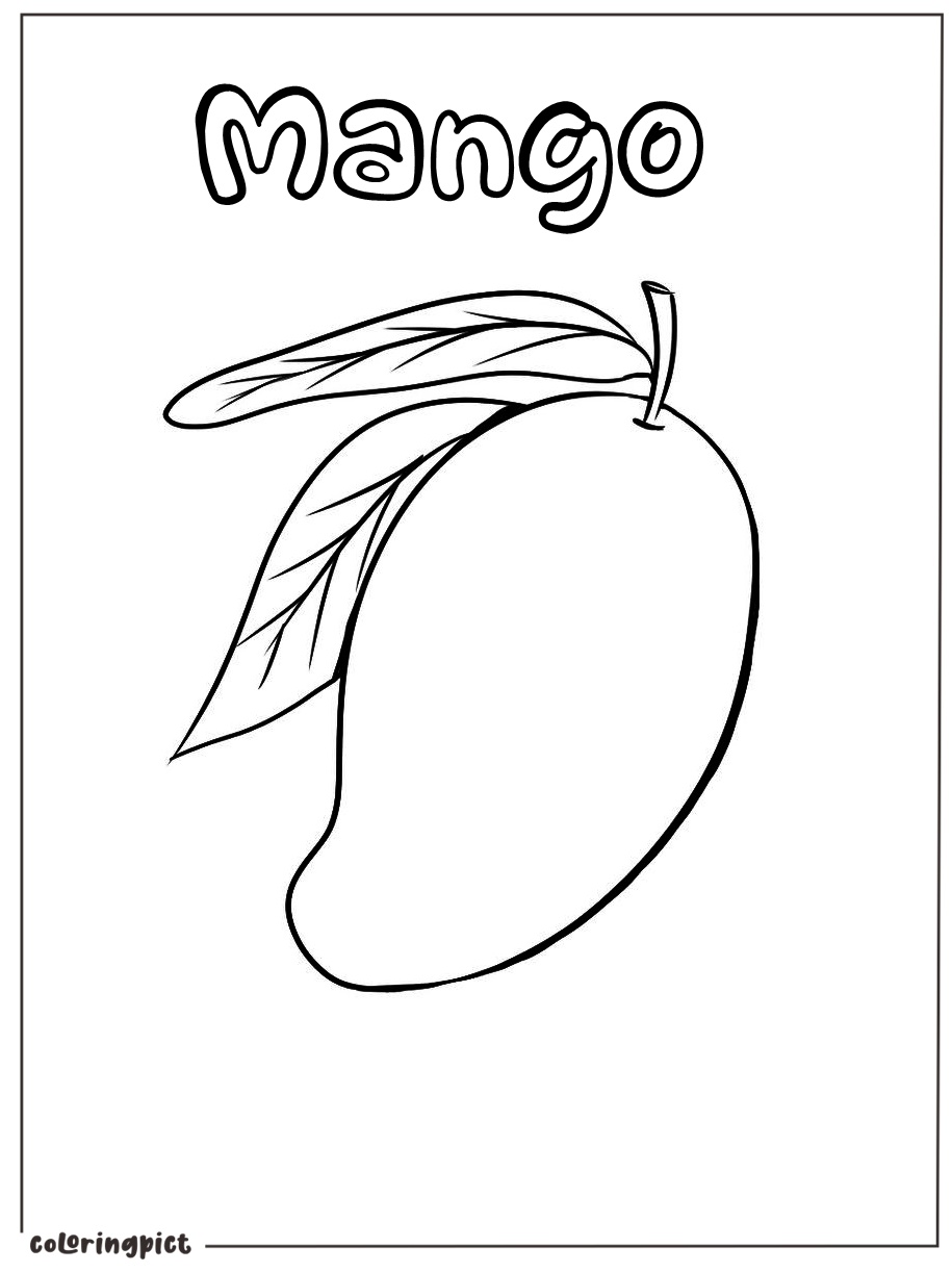 easy mango coloring pictures pdf