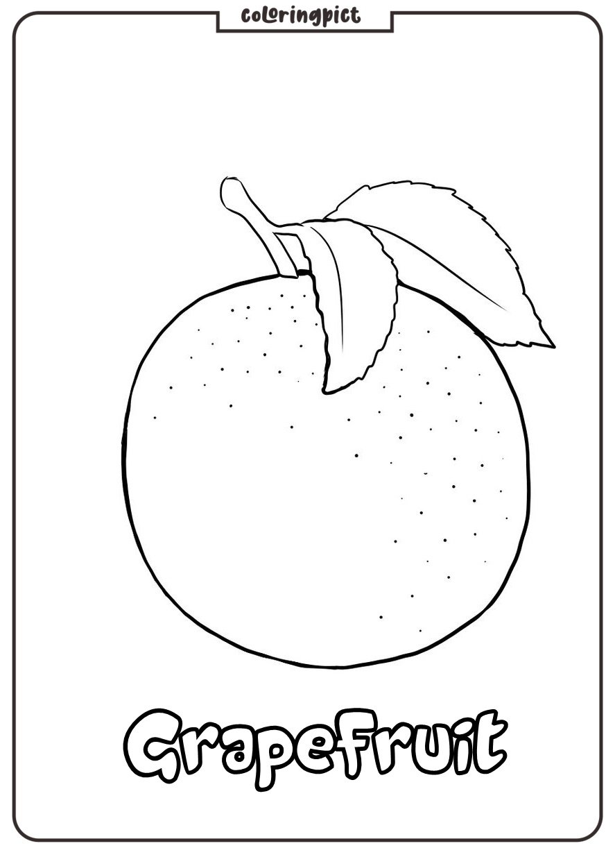 grapefruit coloring picture