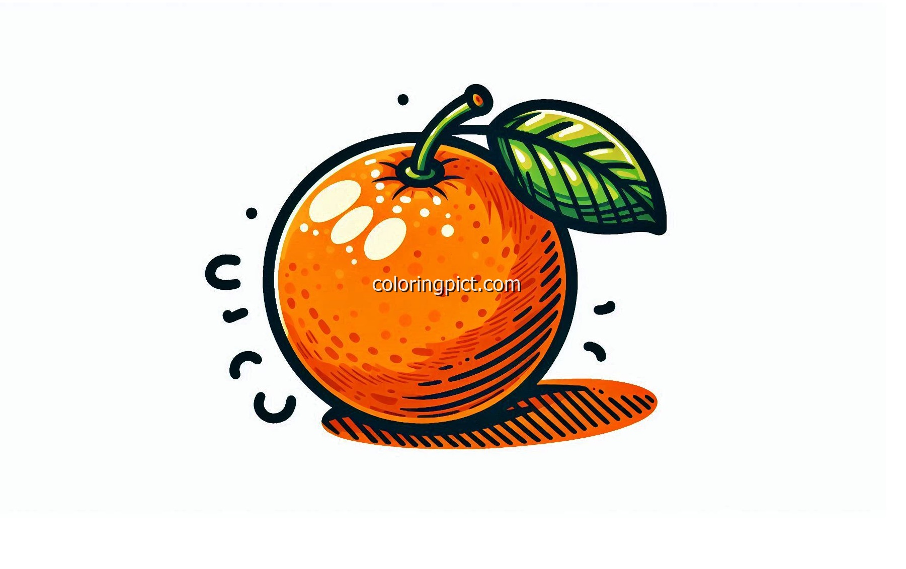 image is orange fruit coloring