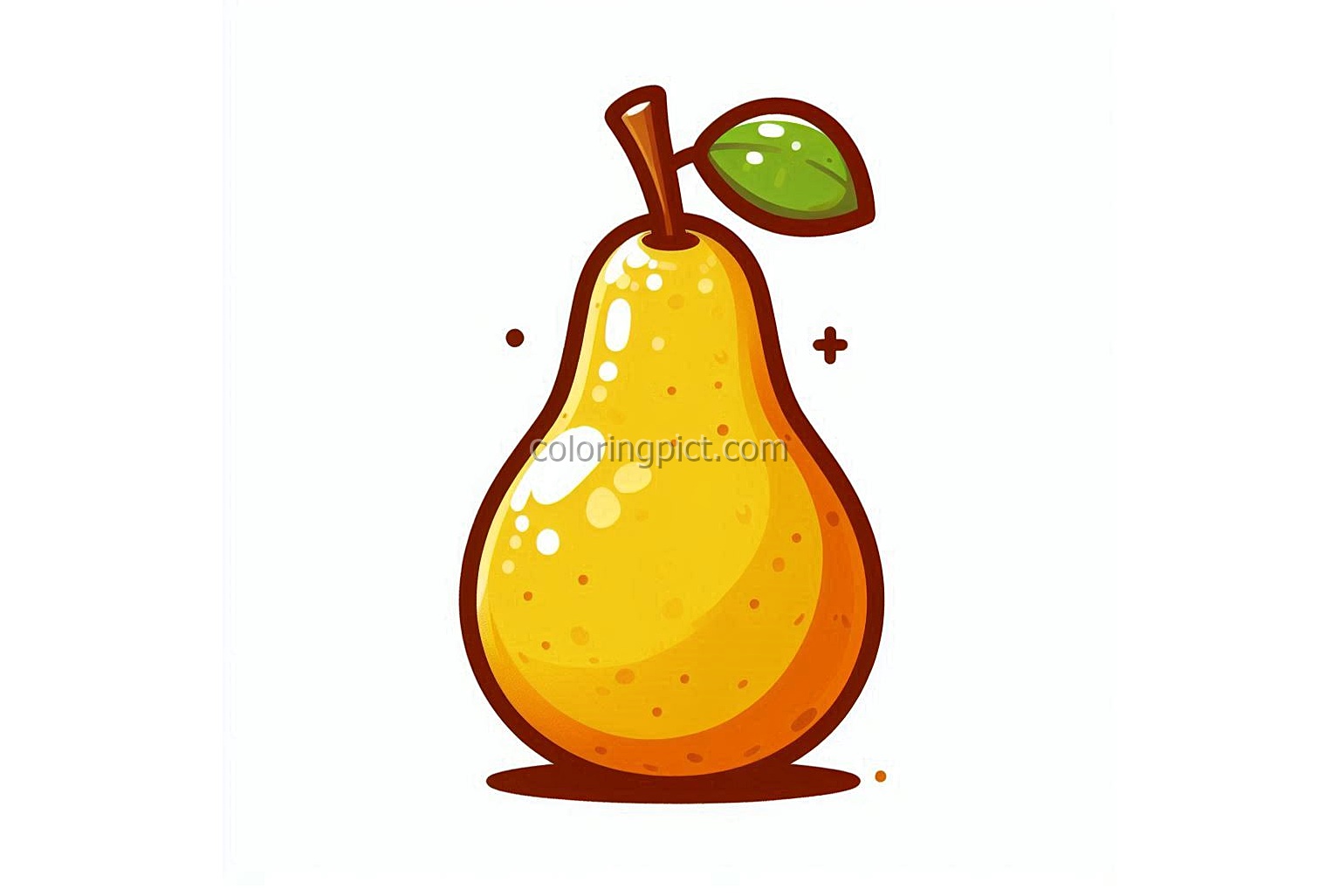 image is pear fruit coloring