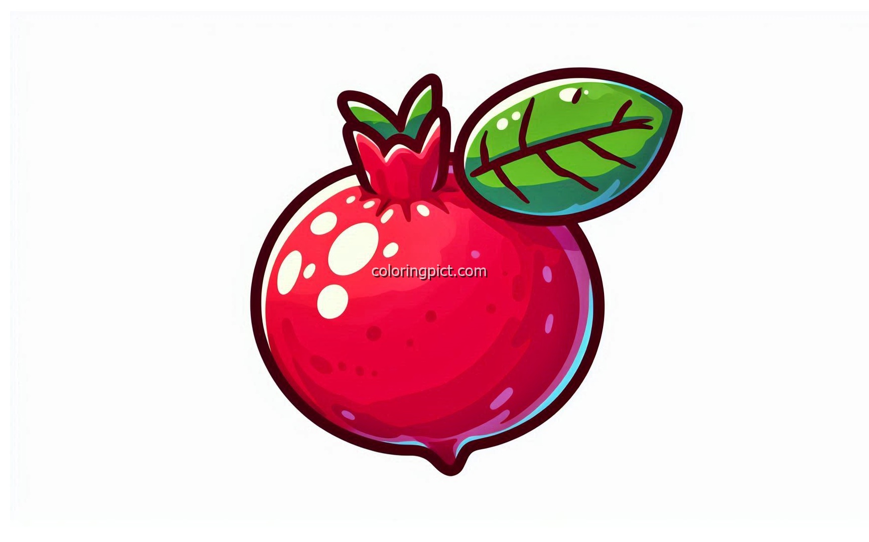 image is pomegranate coloring