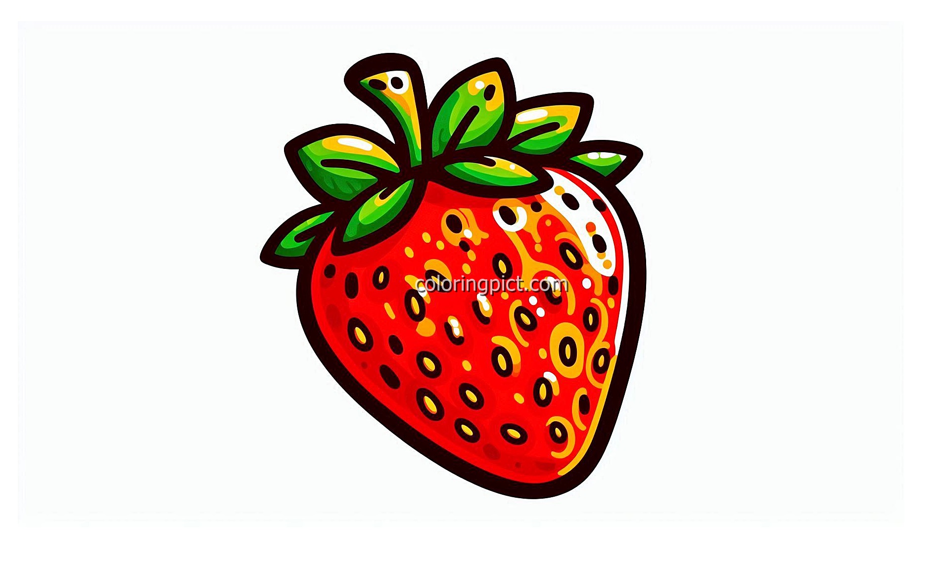Strawberry Coloring Pages for Kids, Sweet and Fun Creative Activities 6 image of strawberry coloring