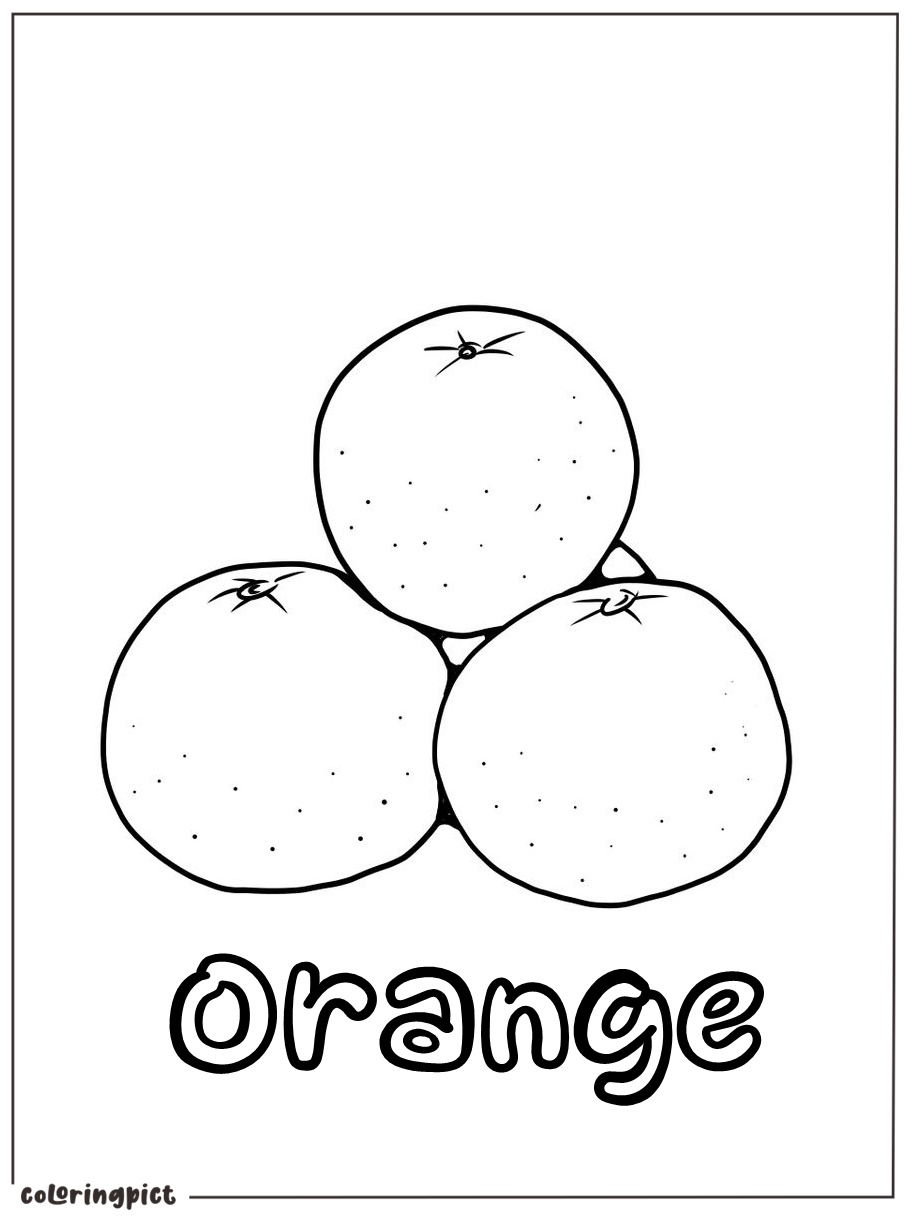 orange images to print coloring page