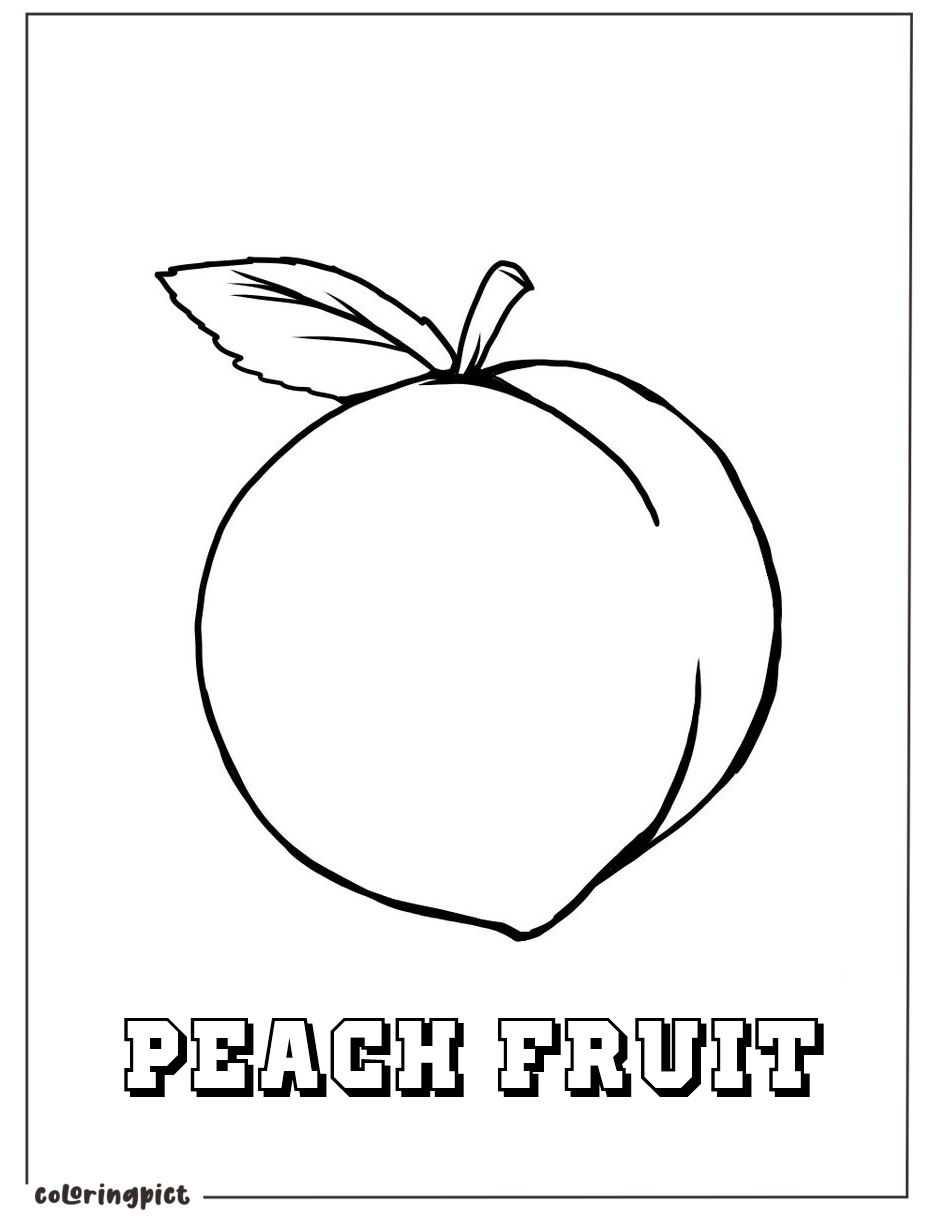 Bring the Sweetness of Peaches to Life with Color 5 peach coloring pictures pdf free