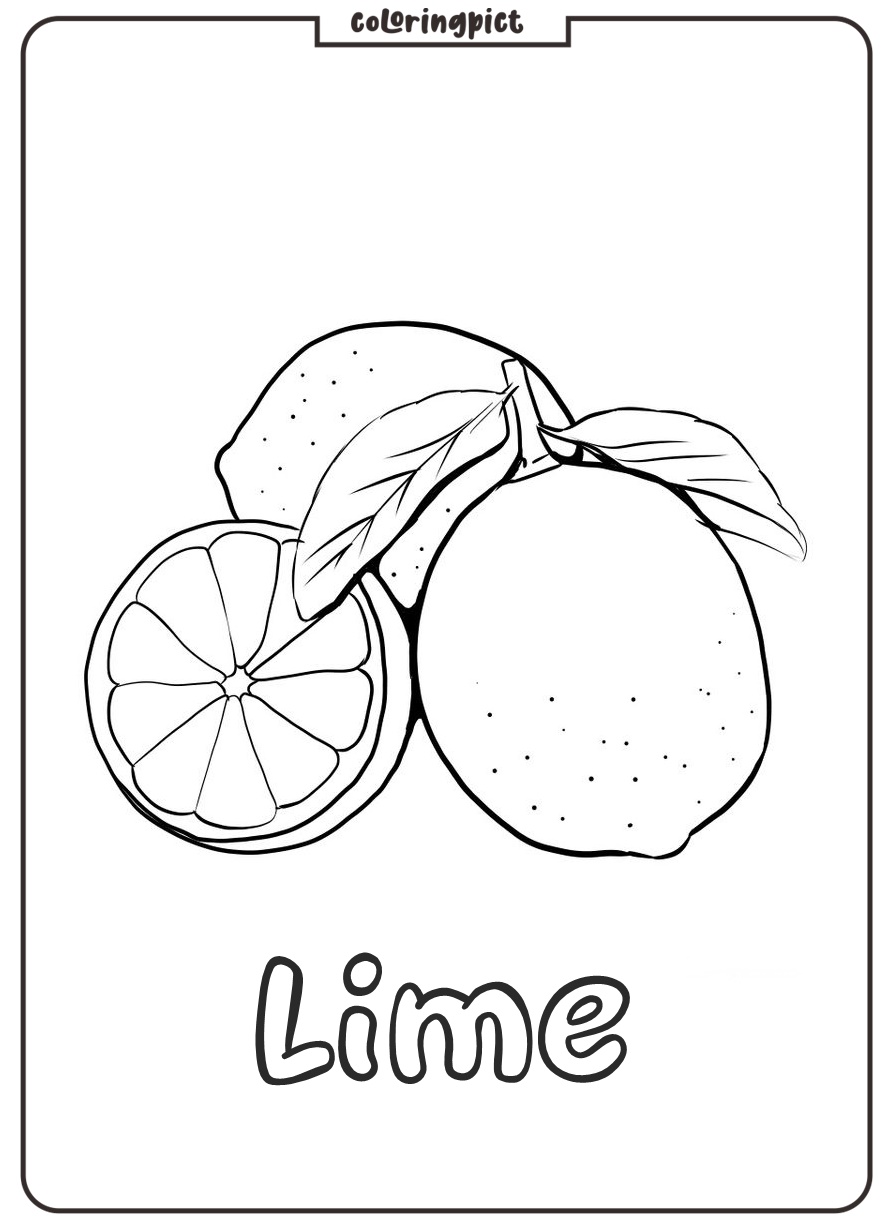 print lime coloring page