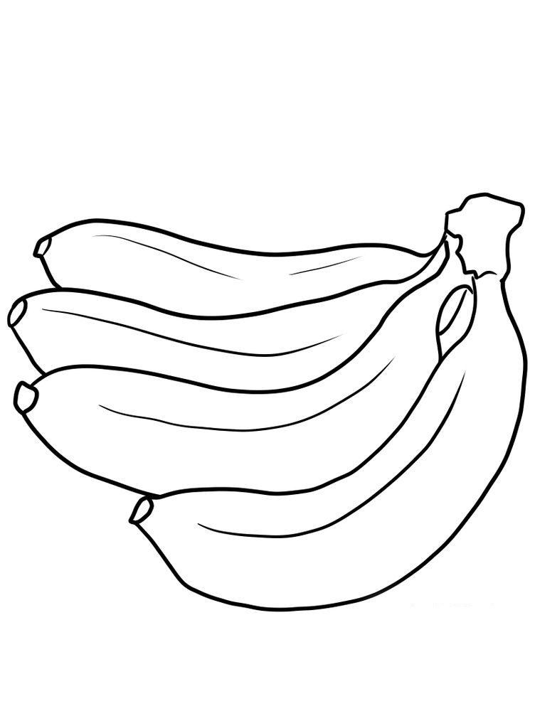 printable banana coloring page print pdf