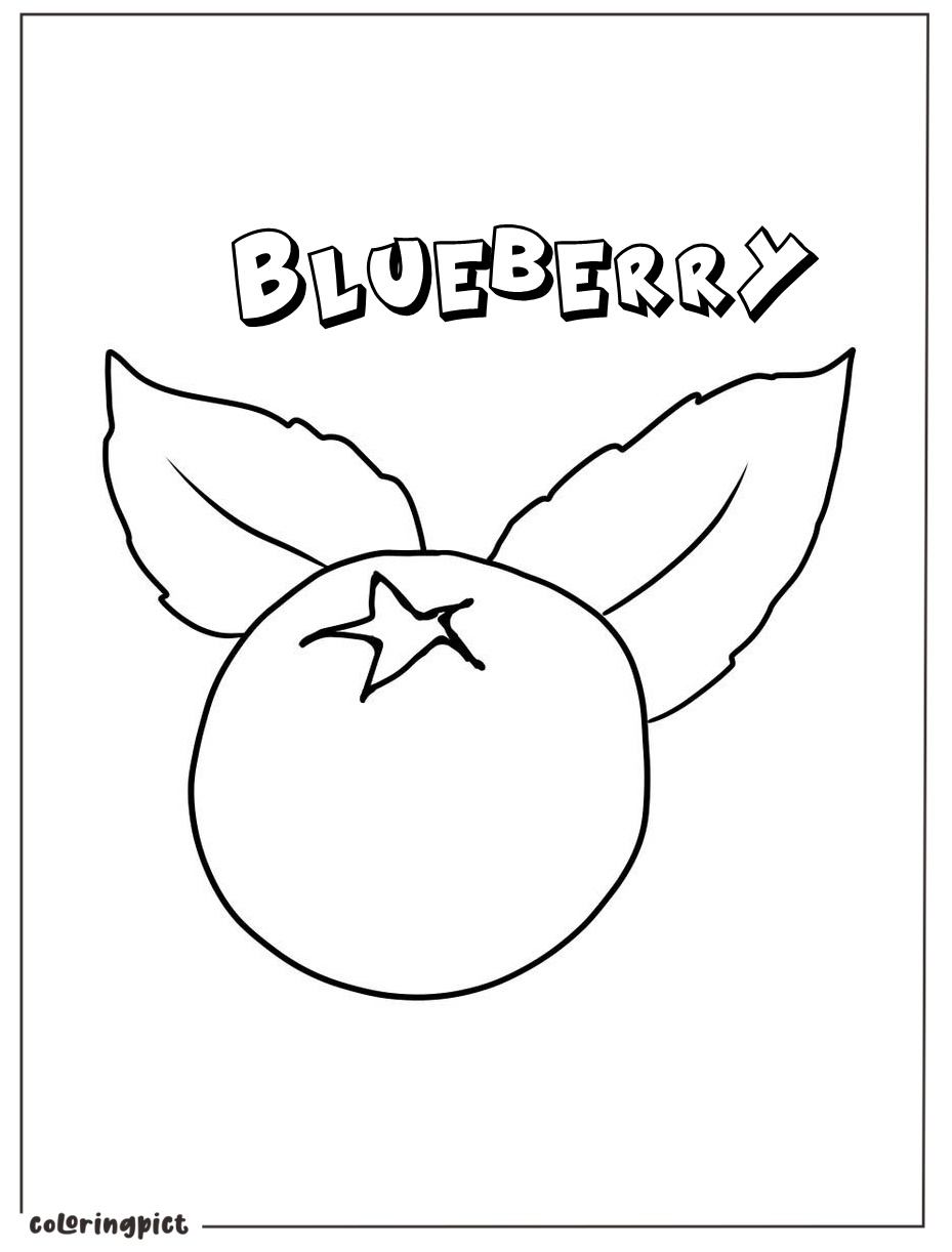 printable blueberry coloring pages free