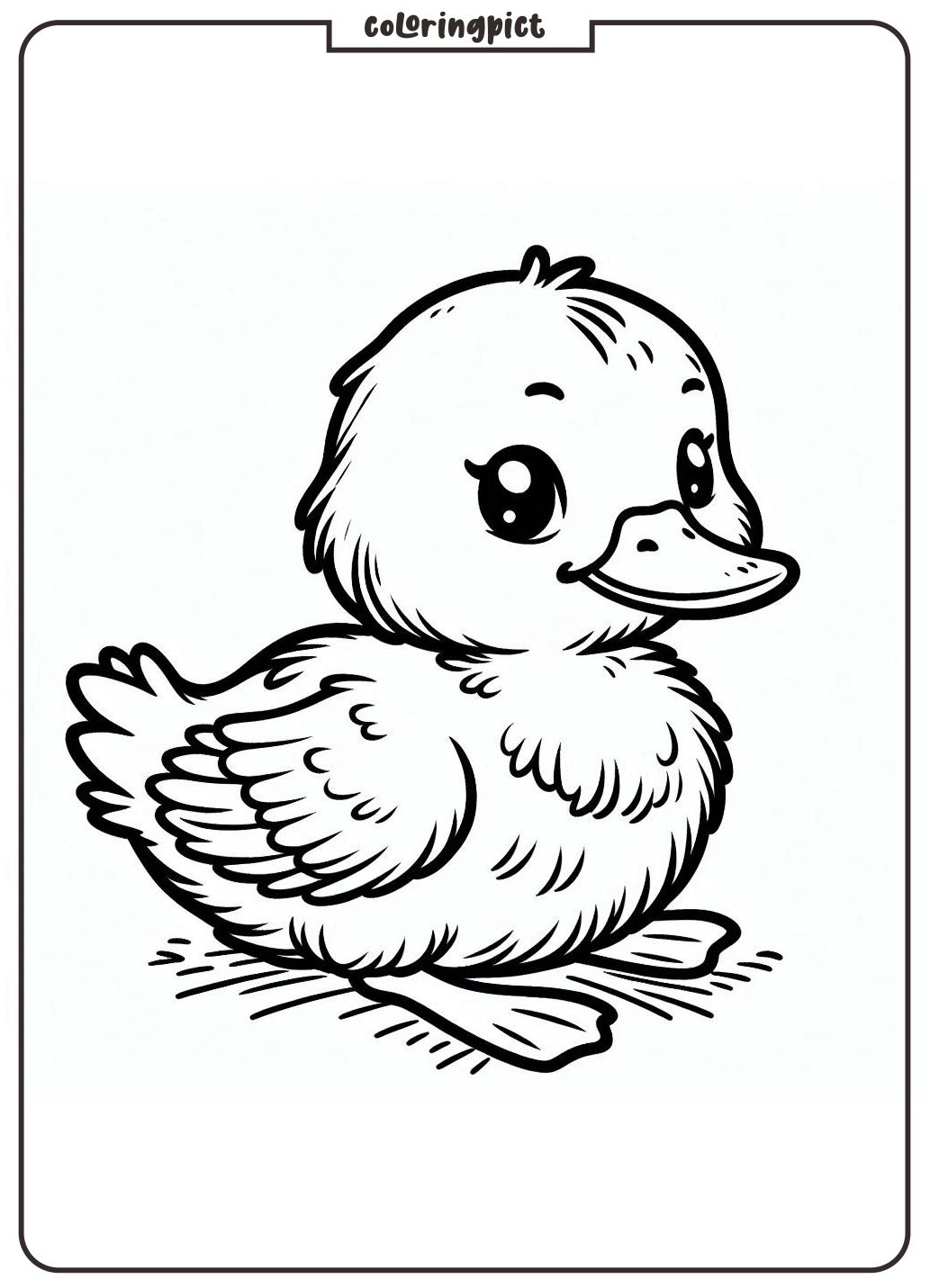 Welcome to the Cute Duckling Coloring Page for Kids 5 printable duckling coloring page for kids