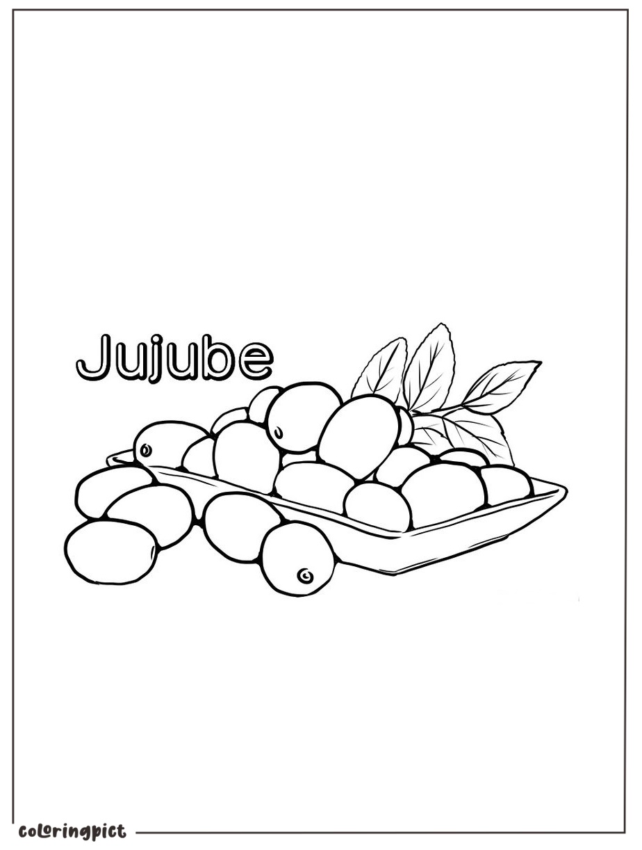 printable jujube coloring image