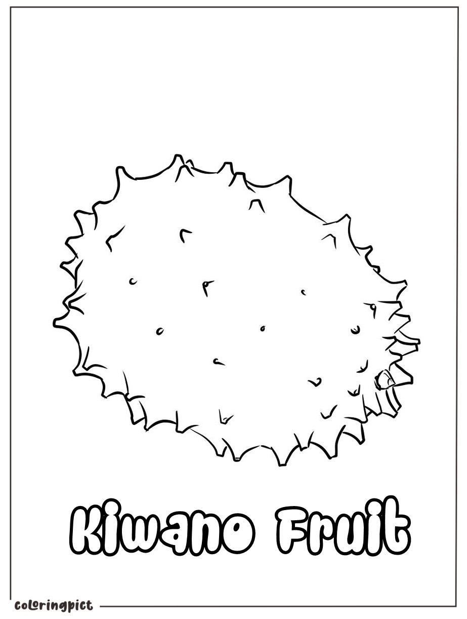 printable kiwano coloring pages