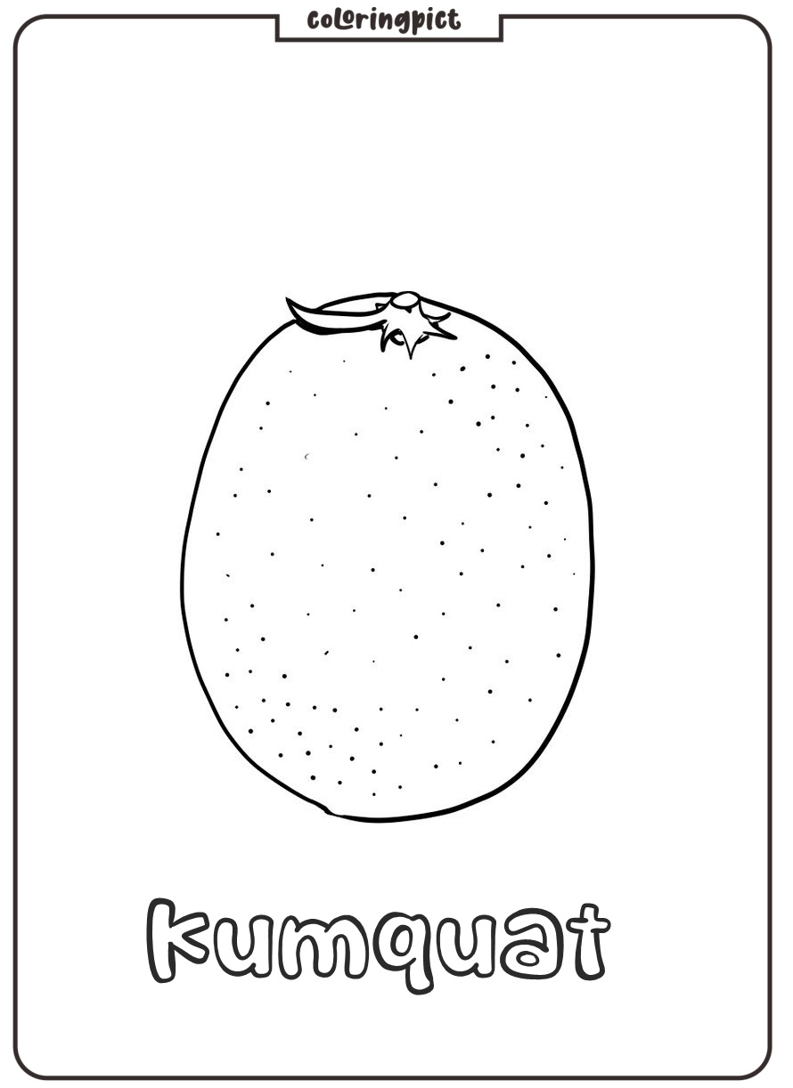 printable kumquat coloring picture print