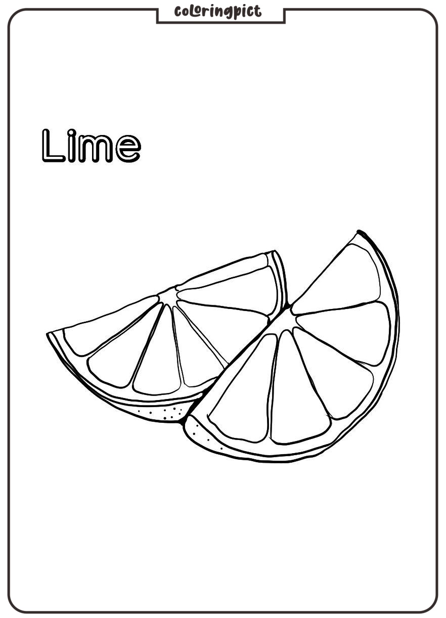 printable lime coloring free image