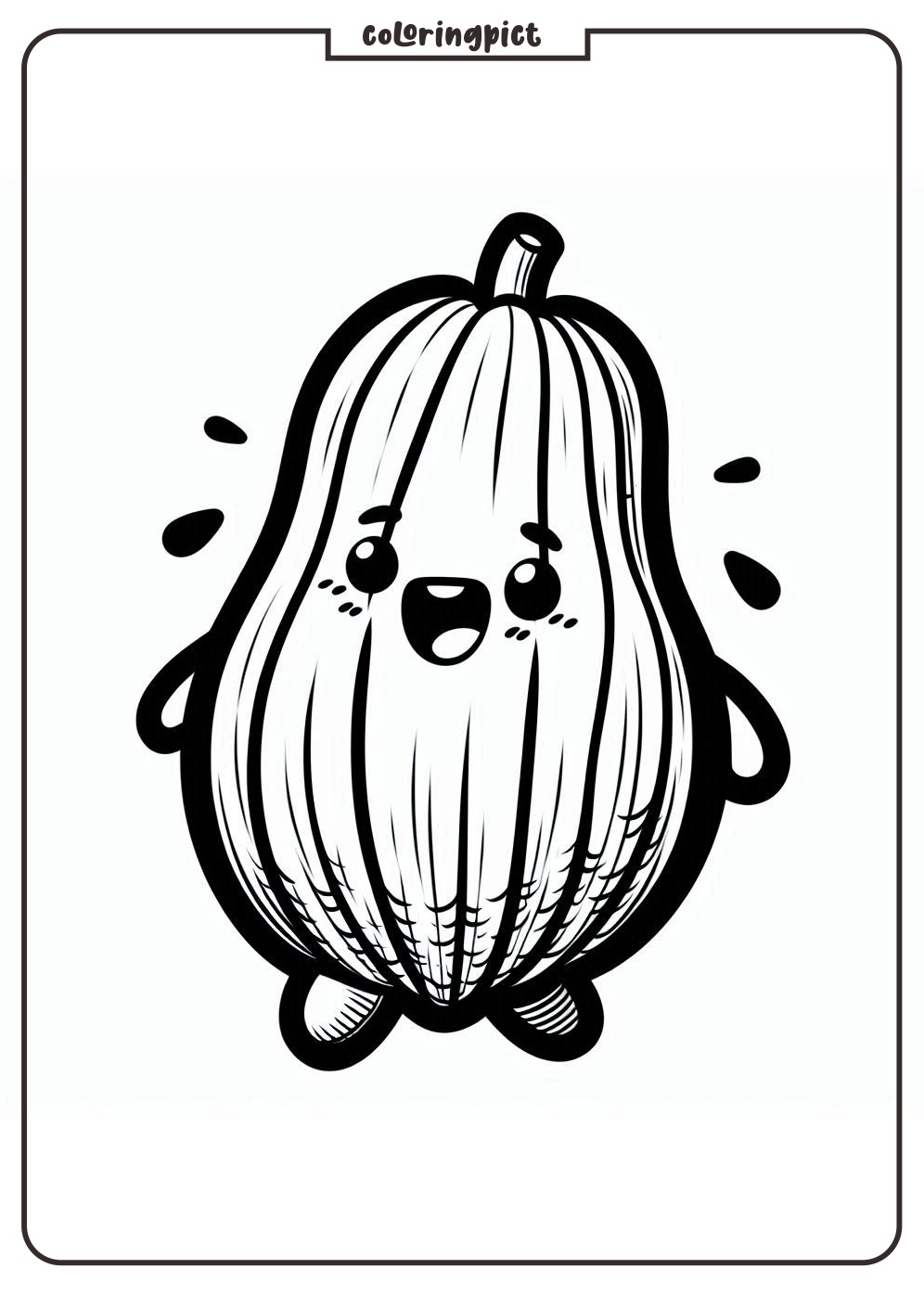 Tropical and Nutritious Papaya Fruit Coloring Page 1 printable papaya coloring page for kid