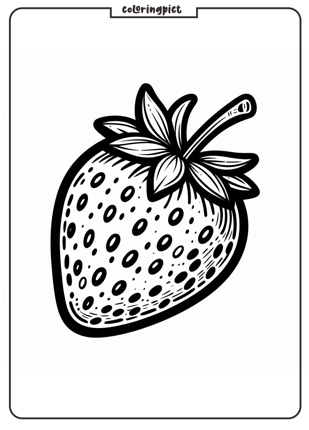 Strawberry Coloring Pages for Kids, Sweet and Fun Creative Activities 7 printable strawberry coloring page online