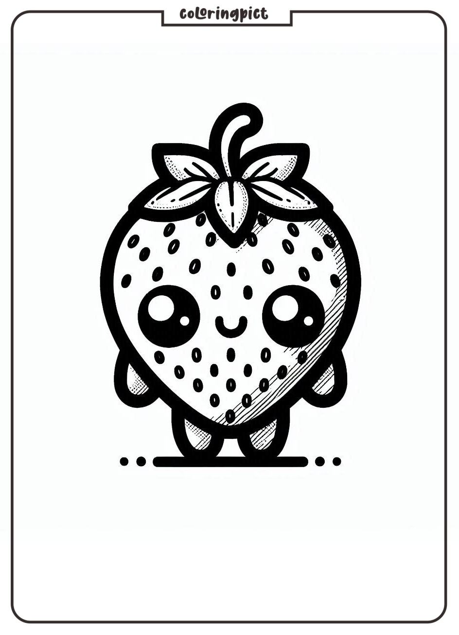 Strawberry Coloring Pages for Kids, Sweet and Fun Creative Activities 8 printable strawberry coloring pages online