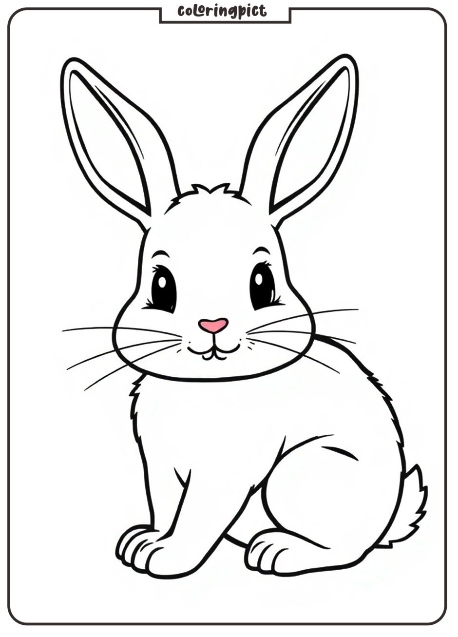 Hop into Fun with Baby Rabbit Coloring Page 5 Baby Rabbit Coloring Page Printable