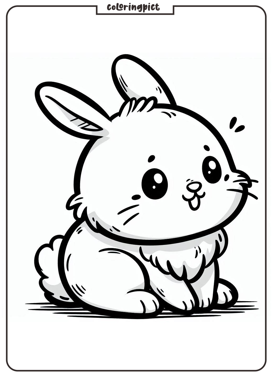 Hop into Fun with Baby Rabbit Coloring Page 2 Baby Rabbit Coloring Page for Kid