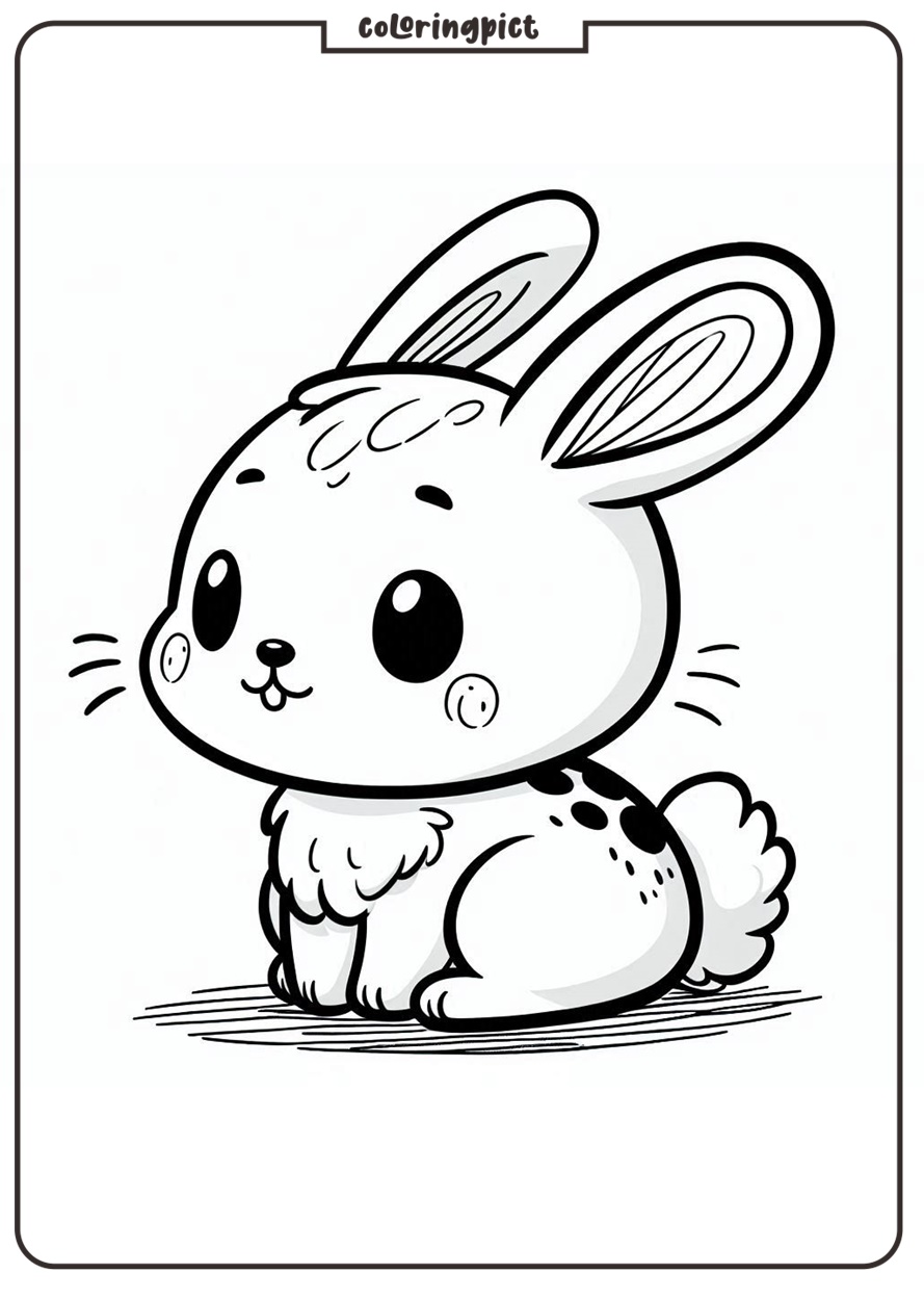 Hop into Fun with Baby Rabbit Coloring Page 6 Baby Rabbit Coloring Pages for Kids