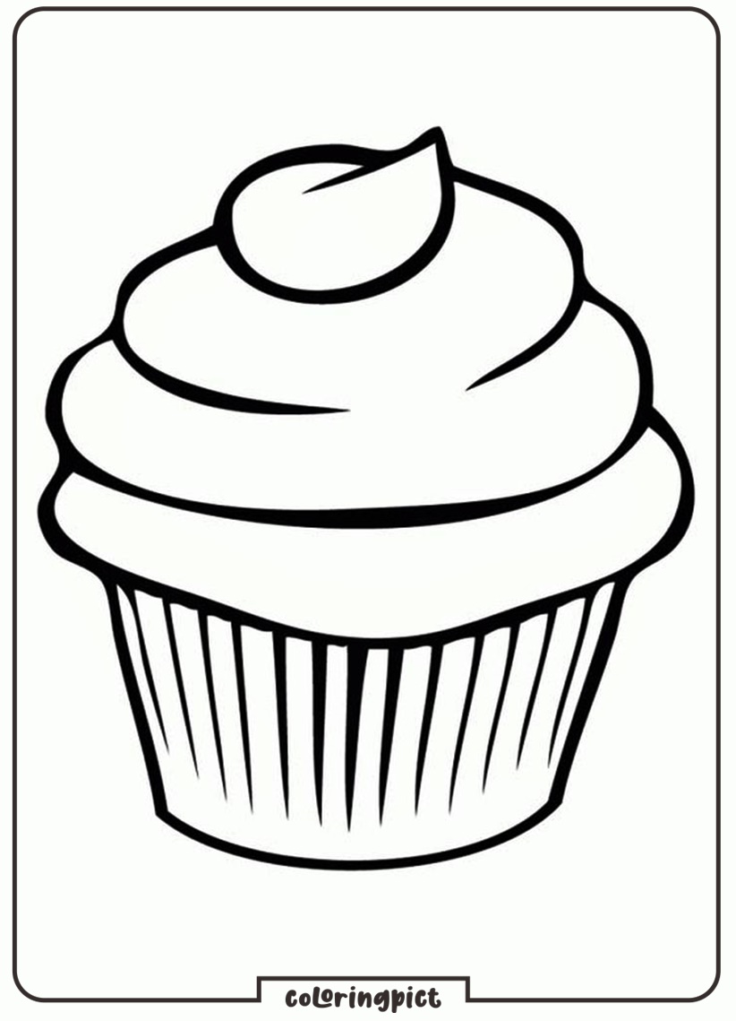 Cupcake Ice Cream Coloring Pages