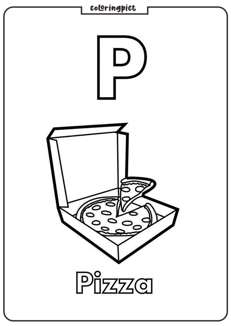 Free Pizza Coloring Pages