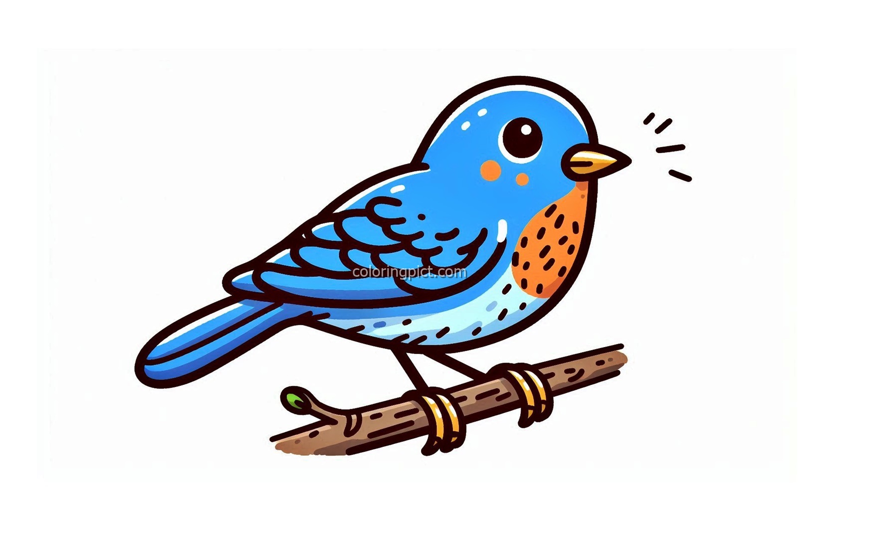 Fly High with Colorful Bird Coloring Page for Kids 1 Image is Bird Coloring