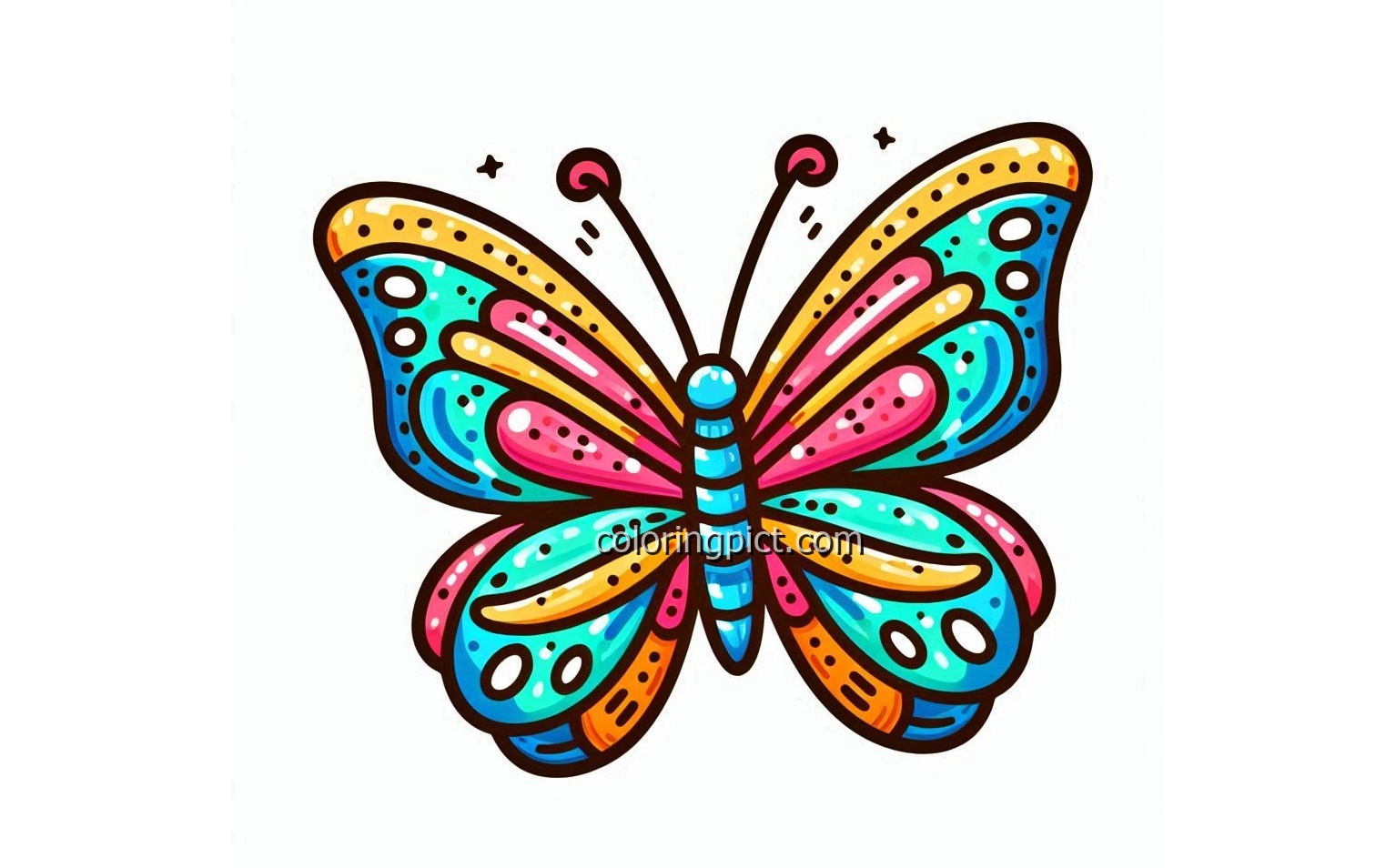 Let Your Imagination Take Flight with Butterfly Coloring Page 1 Image is Butterfly Coloring